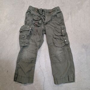 VTG Polo Ralph Lauren Kids Girls 4 Cargo Pants Ripstop Green